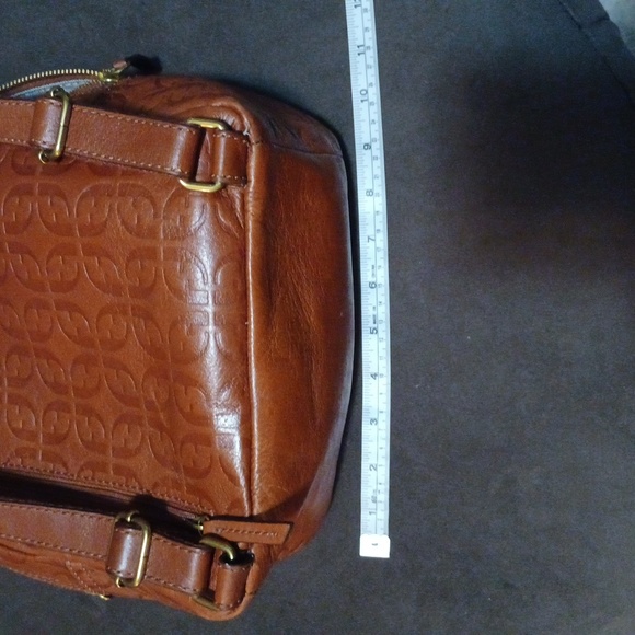 Fossil women\'s signature brown leather backpack main image 5